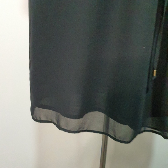 Portmans Size 14 Black Cold Shoulder V Neck Elasticated Waist Dress - Picture 3 of 11